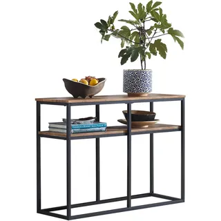 SoBuy Konsolentisch, Natur, Holzwerkstoff, 107x77x36 cm, Wohnzimmer, Wohnzimmertische, Konsolentische