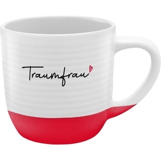 GRUSS & CO Tasse mit Rillen Motiv Traumfrau