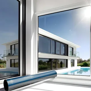 Marapon MARAPON® Spiegelfolie Fenster Sichtschutz [44.5x200 cm] Fensterfolie Sonnenschutz außen ohne Rückstände - Spiegelfolie Fenster Sichtschutz - Sonnenschutzfolie Fenster - Dachfenster verdunkeln