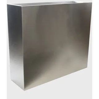 Köhko® Designer-Hochbeet aus Edelstahl Viva 95 x 35 x 80 cm | matt gebürsteter Pflanztrog eckig & groß - Schwarz