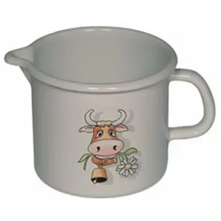 Riess, 0040-084, Schnabeltopf ø 12cm, ALMLIESEL, Mehrfarbig, Emaille, Vol. (rec.): 1,0 Liter, Made in Österreich, LBH: 18,7x13,5x11,5cm, 0,430kg, Kanne mit Henkel, Deckel, Gasherd geeignet
