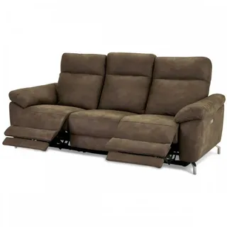 Furnhouse Dreisitzer-Sofa, Braun, Leder, 3-Sitzer, 222x101x96 cm, Wohnzimmer, Sofas & Couches, Sofas, 3-Sitzer Sofas