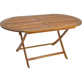 Gartentisch Balkontisch Terrassentisch Holz Tisch Gartenmöbel klappbar oval