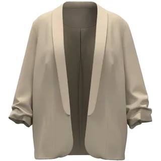 PIECES Damen Pcbosella 3/4 Noos Qx Blazer, White Pepper, 44 Große Größen EU