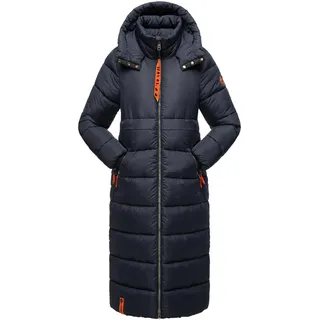Steppmantel NAVAHOO "Steppmantel Kristallblume", Damen, Gr. XL, blau (navy), Obermaterial: 100% Polyester PES.  Obermaterial: Futter: 100% Polyester PES. 100% Polyester PES., Mäntel Steppmantel