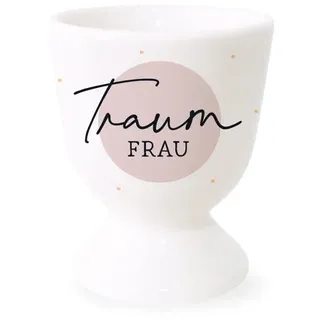 schreibkram Grafik Werkstatt Eierbecher mit Echtgold | Porzellan Becher | Traumfrau