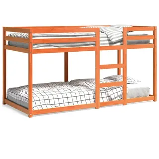Etagenbett Wachsbraun 90x200 cm Massivholz Kiefer - Braun