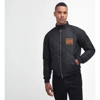 Barbour für Herren. MQU1326 Jacke Merchant Quilted Jacket schwarz (L), Lässig, Synthetisch, Langarm