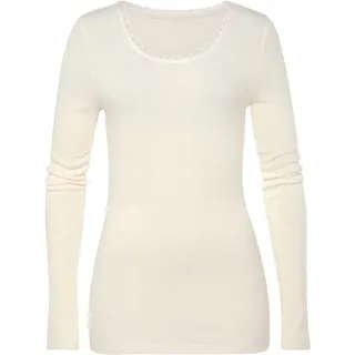 LASCANA Langarmshirt Damen creme Gr.44/46