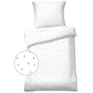 Dyckhoff Kaley Blumen Blau 155 x 220 cm + 2 x 80 x 80 cm