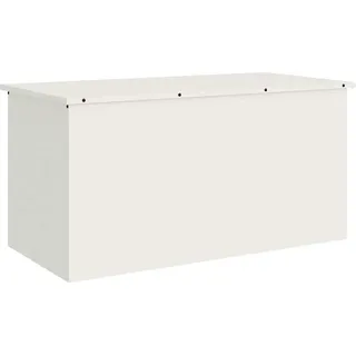 vidaXL Außenlagerbox Weiß 100 x 50,5 x 50 cm Stahl - Weiß