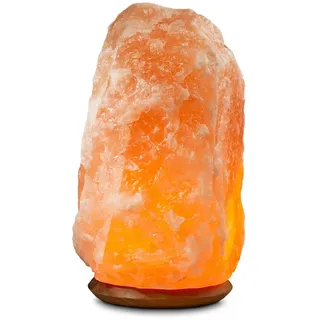 HIMALAYA SALT DREAMS Salzkristall-Tischlampe »Rock« E14 1 Stk. Warmweiß Handgefertigt aus Salzkristall - jeder Stein ein Unikat, ca.25-30 kg, orange