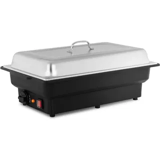 Royal Catering RCCD-1/1-65-KS-E Chafing Dish Warmhaltebehälter Speisewärmer Elektrisch (900 W, 30–90 °C, 8 L, GN Behälter 1/1, T 65 mm, Gehäuse aus Kunststoff)