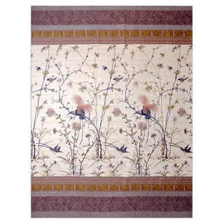 BASSETTI Fong Bettüberwurf 180 x 255 cm Beige/Weiß