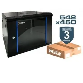 Phasak PHO 2216D Rack-Schrank 19 Zoll 16U  Höhe 16U Schwarz Holz