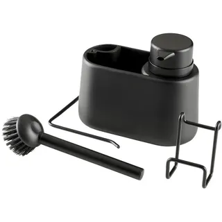 Homeware Spülorganizer , Schwarz , Metall, Kunststoff , 28 cm , Küchenzubehör, Küchenhelfer, Küchenutensilien