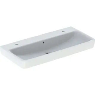 Geberit Renova Plan, Waschtisch , 100x48 cm, 2 Hahnlöcher, mit Überlauf, 501883, 501.883.00.8, Farbe: weiß/KeraTect