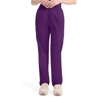 Dickies Signature Damenhose, elastischer Bund, medizinisch, Lila, Größe L, Eggplant, Large