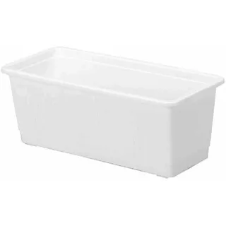 Thermo geli Plastic BLUMENKASTEN Standard" 80cm Weiss Blumentopf Planzen