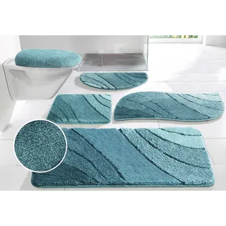 Badematte OTTO HOME "Josie, Badvorleger, Badezimmer Teppich" Gr. 2, verlauftürkis, H:20mm, Polyester, Badematten, Badematte, Badteppich, Badematten, rechteckig, rund & als 3-tlg. Set erhältlich, Topseller