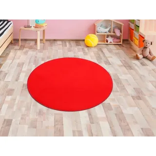 Primaflor-Ideen in Textil Kinderteppich »SITZKREIS«, rund, 5 mm Höhe, Spielteppich ideal im Kinderzimmer, rot