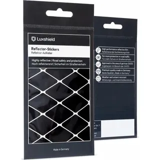 Luxshield Reflektor-Sticker Raute groß Schwarz – mehr Sichtbarkeit im Straden...