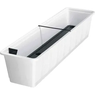 Geli Bewässerungskasten 80cm weiß Balkonkasten Blumenkasten Pflanzkasten