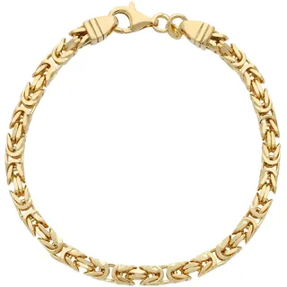 Armband FIRETTI "Schmuck Geschenk Silber 925 Armschmuck Armband Königskette" Gr. 19, gold (gelbgoldfarben), Armbänder, Herren, 19, Silber 925 (Sterlingsilber), Armband