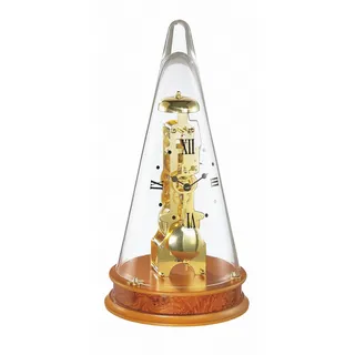 Hermle Uhrenmanufaktur Tischuhr, Glas, Kirschbaum, Ø 18cm x 35cm