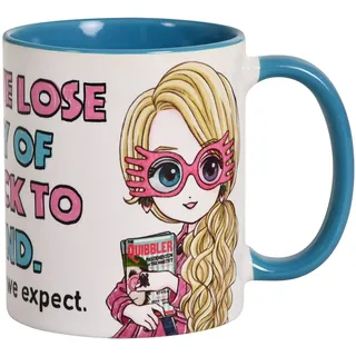 Elbenwald Harry Potter Tasse mit Luna The Things We Lose Come Back Rundumdruck im Comic Design 320 ml Keramik weiß