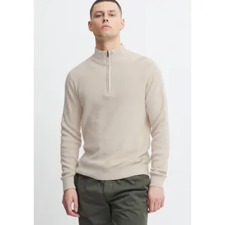 Blend Stehkragenpullover »BL Pullover BHCodford half-zipp«, beige