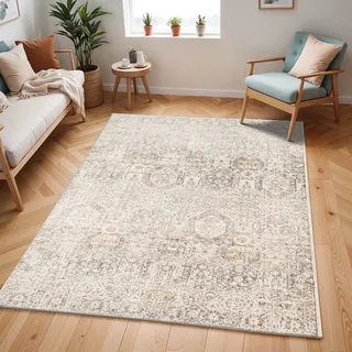 livabliss "SOHAG", rechteckig 10 mm Höhe Vintage Orient Teppich, im Boho Stil,