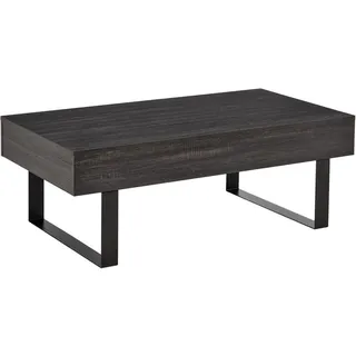 Homcom Sofatisch Couchtisch Schublade stabil einfacher Aufbau Spanplatte Dunkelgrau , Kunststoff , 60x40x110 cm , Wohnzimmer, Wohnzimmertische, Couchtische