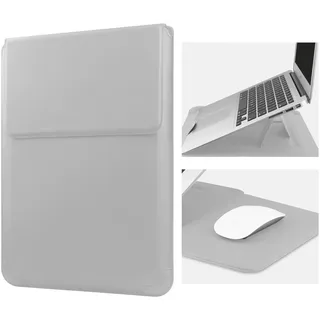 HoYiXi 15 16 Zoll Laptop Hülle Tasche Kompatibel mit MacBook Pro 16 2021 & 2019/ASUS Vivobook 15/Huawei MateBook D15/HP 15.6" PC/MacBook Pro 15/Surface Laptop 3/Dell Acer 15'' PC, Silber