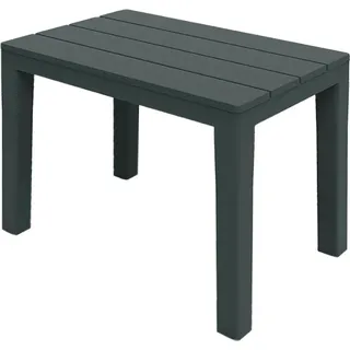 Spetebo Garten Beistelltisch in anthrazit - 60x39x45 cm - Kunststoff Gartentisch Balkontisch - Grau