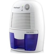 Pro Breeze Mini Luftentfeuchter 500ml gegen Feuchtigkeit, Schmutz, Schimmel, Geräuscharm und Kompakt für Kleine Räume, Automatisches Abschalten, geeignet für Allergiker - Weiß