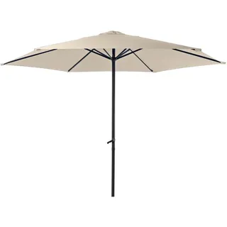 Gardenson Sonnenschirm , Creme, Grau , Textil , 250 cm , höhenverstellbar, regenabweisend, UV-beständig, wetterbeständig, geeignet für Balkon , Sonnenschutz, Sonnenschirme