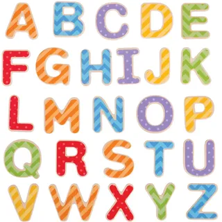 Bigjigs Toys Magnetisches Farbalphabet (Großbuchstaben) - Bunt