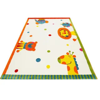 Kinderteppich SIGIKID "Animal Festival" Gr. 1, weiß, B:80cm H:13mm L:150cm, Kunstfaser, Teppiche, Kinderteppich