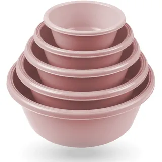 ProHome Rührschüssel im 2 x 5er Set, Teigschüsseln, 10er-pack Kunststoff Mixing Bowl Set 0,7L - 6L Stapelbare Salatschüssel Servierschalen für Küche