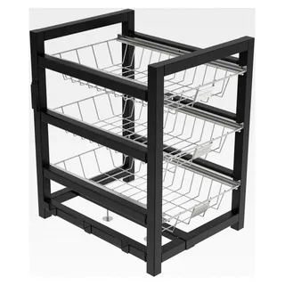 Regal für Gasgrill – 36x49x42cm – Nachrüstbares Schubladenregal – Stauraum für Broil King Baron 590 – Pulverbeschichteter Stahl – Grillzubehör