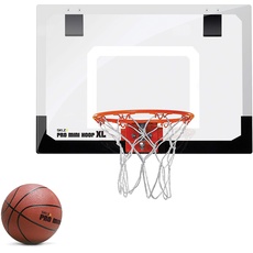 SKLZ 450 Pro Mini Basketballkorb fürs Zimmer mit Ball, Basketball Training, Mini Basketball, Mit Schutzpolster und Türhaken, Mehrfarbig, XL