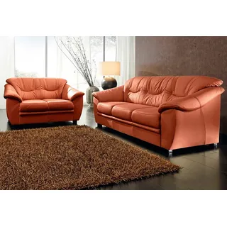 sit&more Couch 3-2 Garnitur Federkern 2-Sitzer + 3-Sitzer Orange