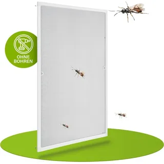 Juskys Fliegenschutzgitter mit Aluminiumrahmen 120 x 140 cm weiß