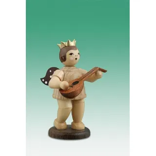 Holzengel Weihnachtsengel engel mit Laute Ohne Krone / natur Höhe ca 6,5 cm NEU