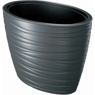 Prosperplast Ovaler Topf mit 56L 58,5 x 38,5 x 42,3 cm Anthrazit