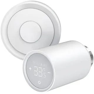 Emke Thermostatkopf mit Temperaturanzeige Weiß , Kunststoff , Rechteckig , 2.5x8.2x2.5 cm , FSC 100% , Badaccessoires