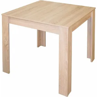Mäusbacher Küchentisch 80 x 75 x 80 cm Eiche braun