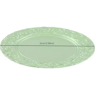 Teller-Set, Runddesign, 24-teilige Kollektion, grün - Grün