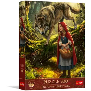 Trefl Premium Plus Quality – Enchanted Fairy Tales Puzzle: Rotkäppchen und der Wolf – 500 Teile, Serie „Timeless Themes“, perfekt passende Teile, für Erwachsene und Kinder ab 10 Jahren